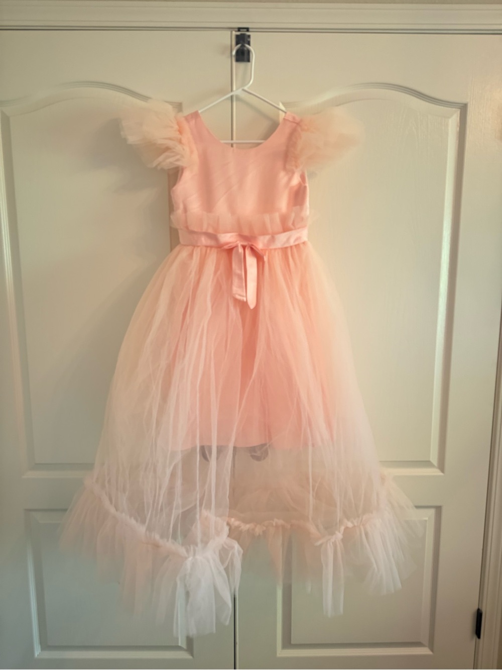 Pink Tulle Costume Dress with Ribbon Waist